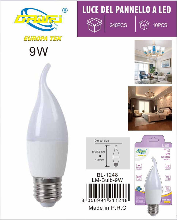 Lampadina decorativa a candela — 9 W, E27