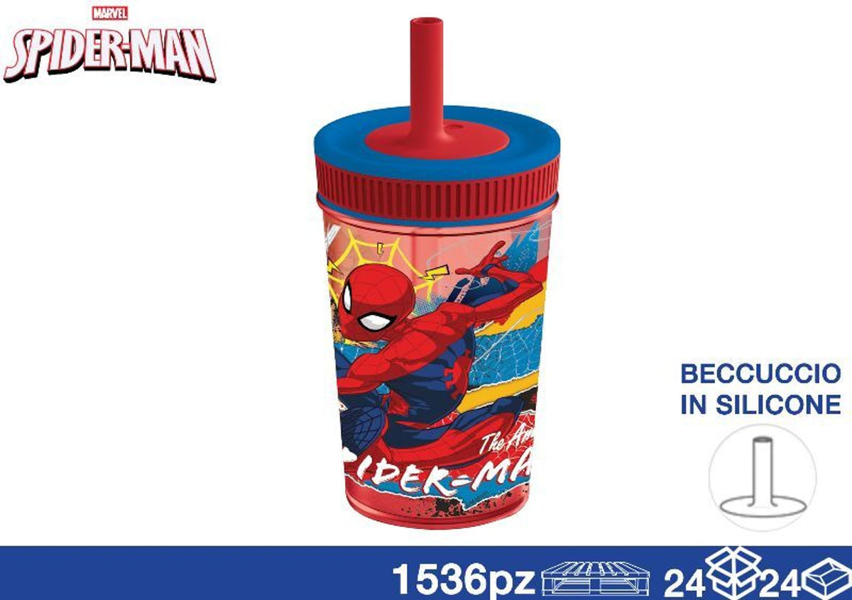 Tazza, bicchiere o borraccia – BICCHIERE C CANNUCCIA 420ML SPIDERMAN EOL35867