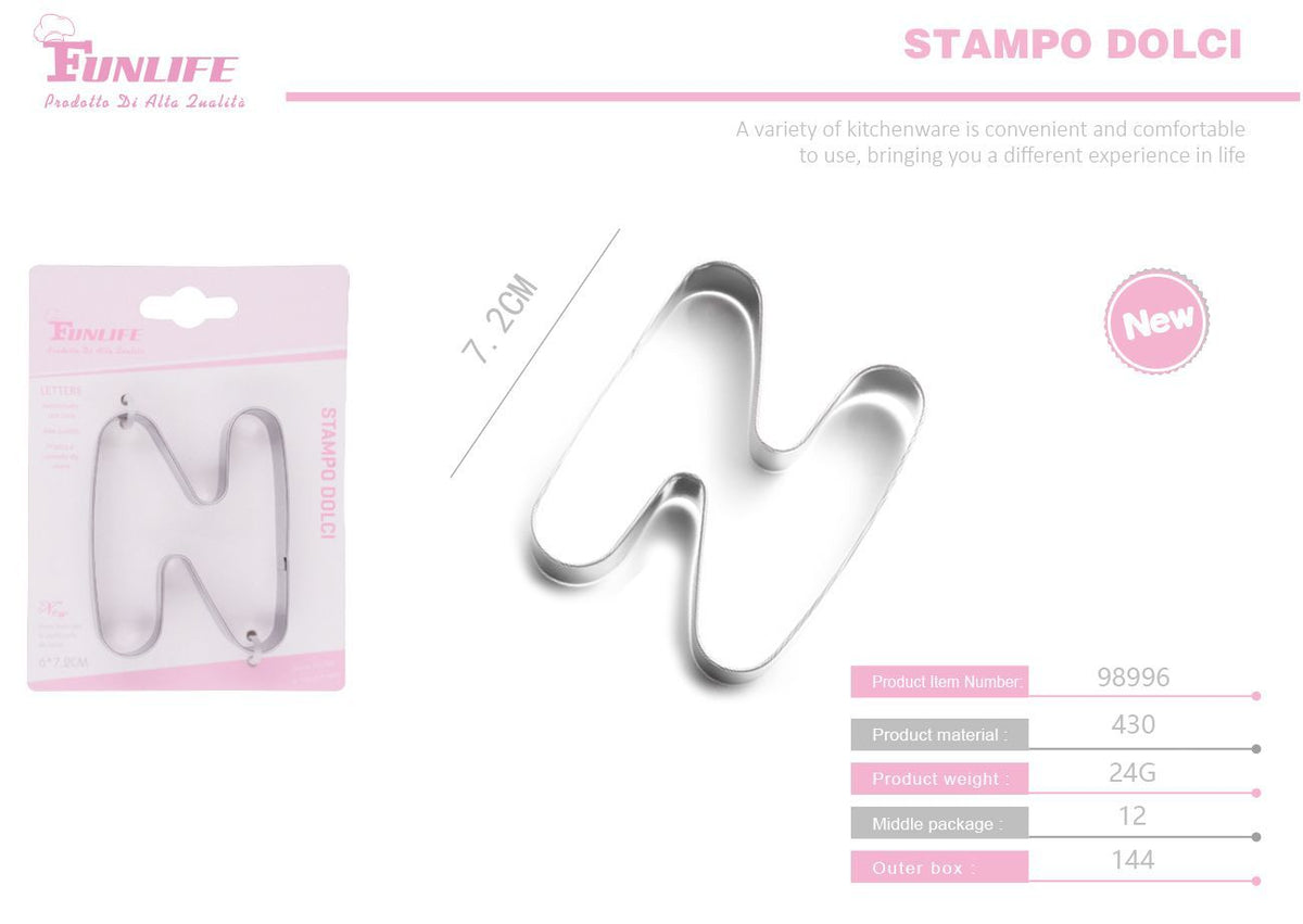 Stampo per biscotti a forma di lettera N