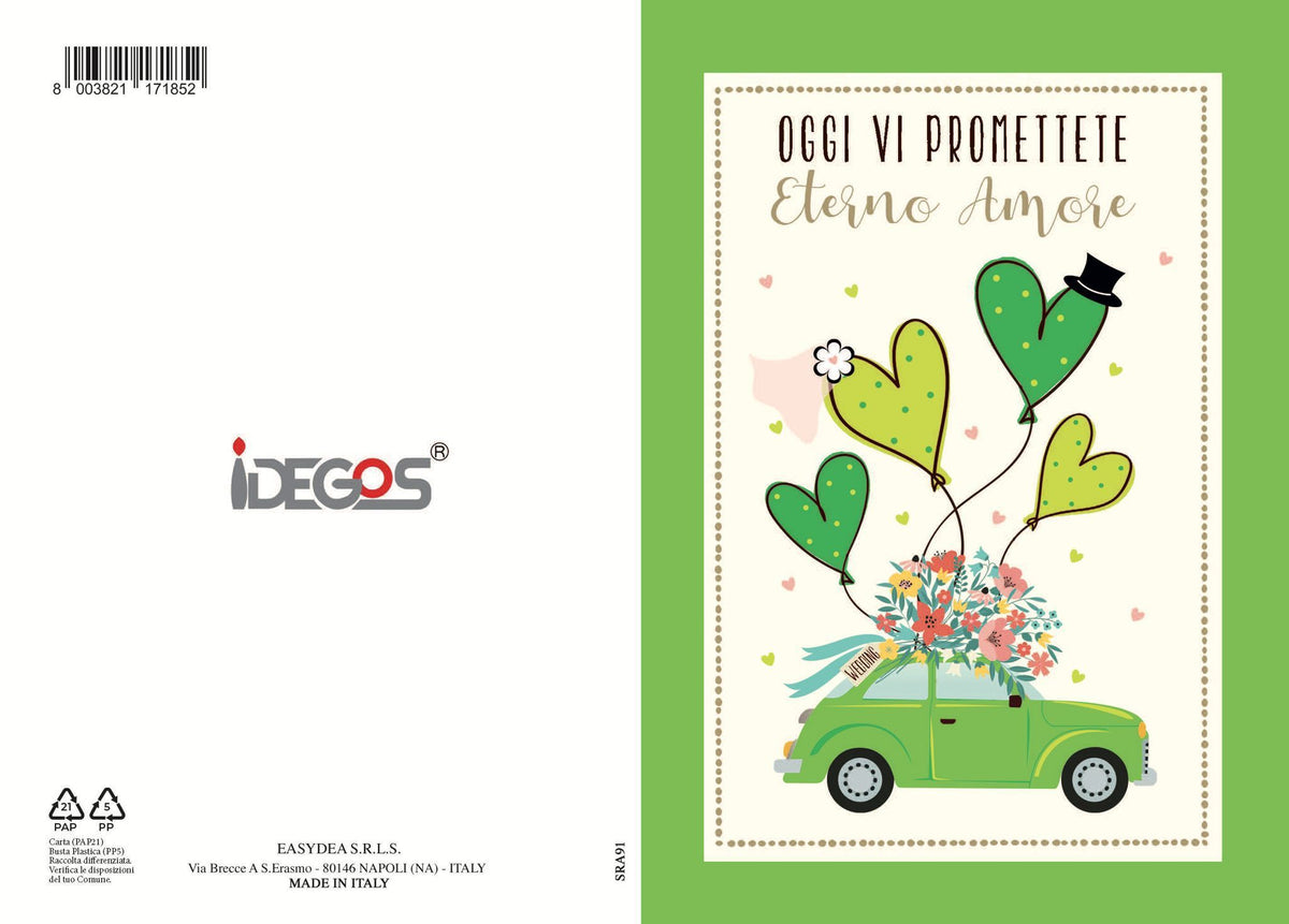 Biglietto promessa matrimonio con foil