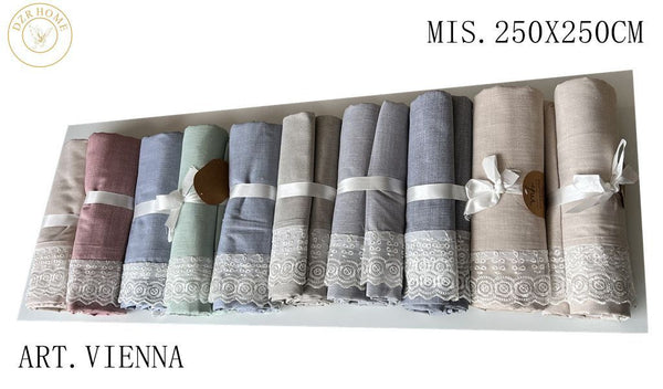 COPRITUTTO VIENNA 250X250CM CON MERLETTO