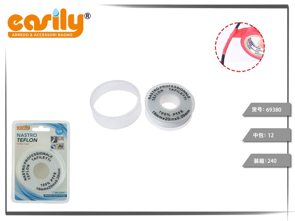 Nastro PTFE per filetti da 19 mm × 20 m