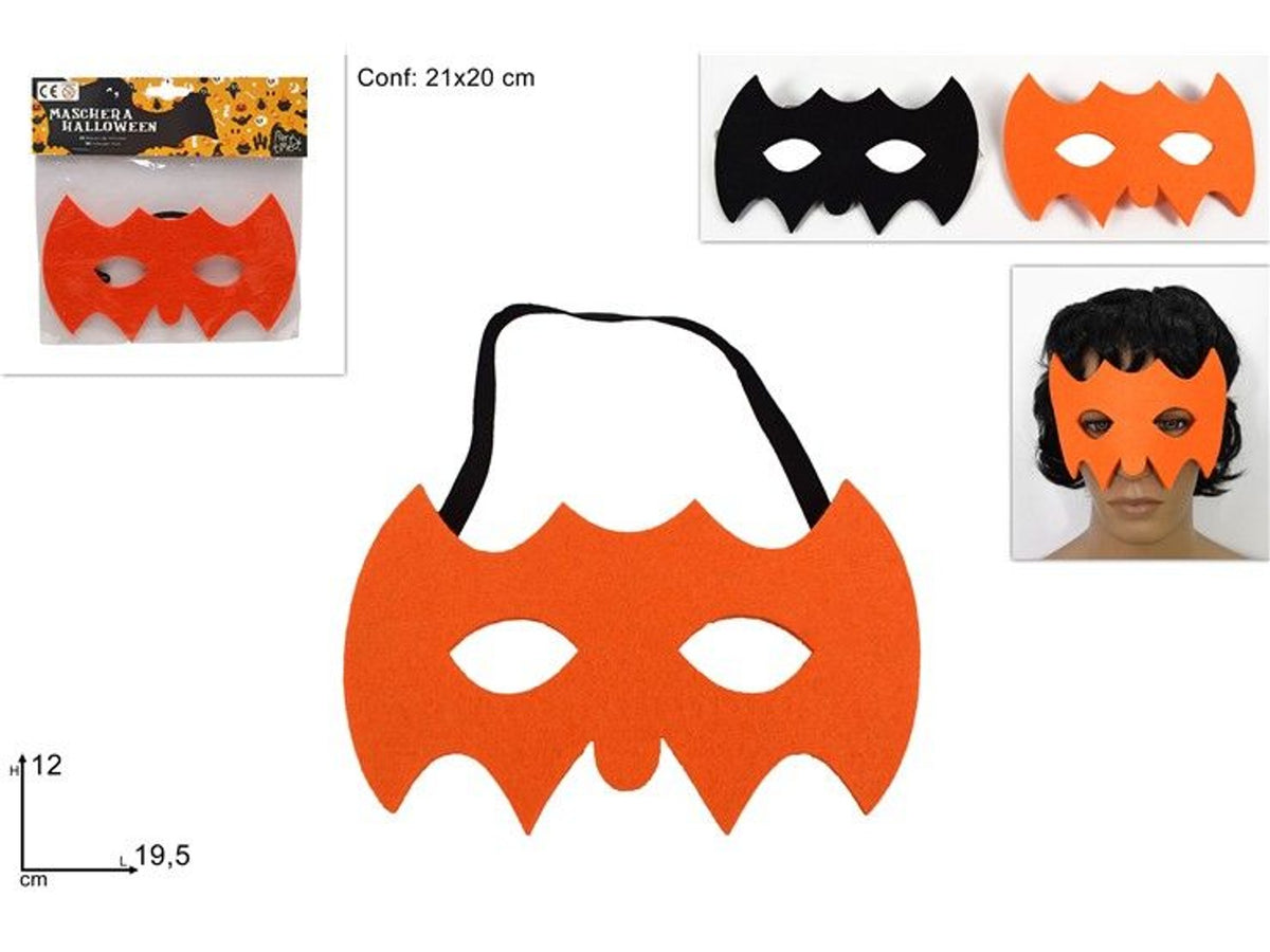 Maschera Halloween in feltro a pipistrello