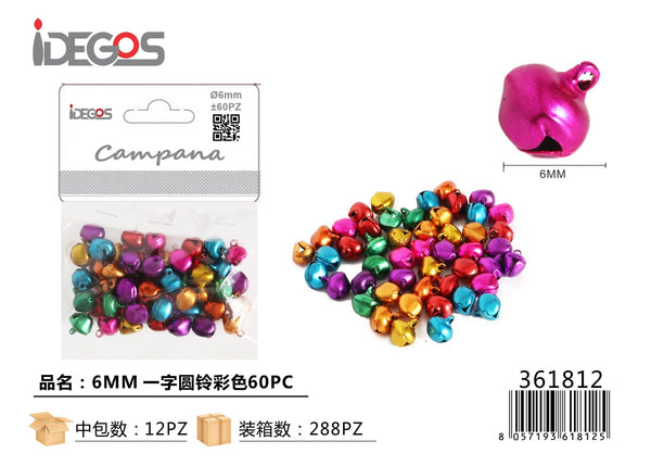Campanellini tondi decorativi, colori assortiti