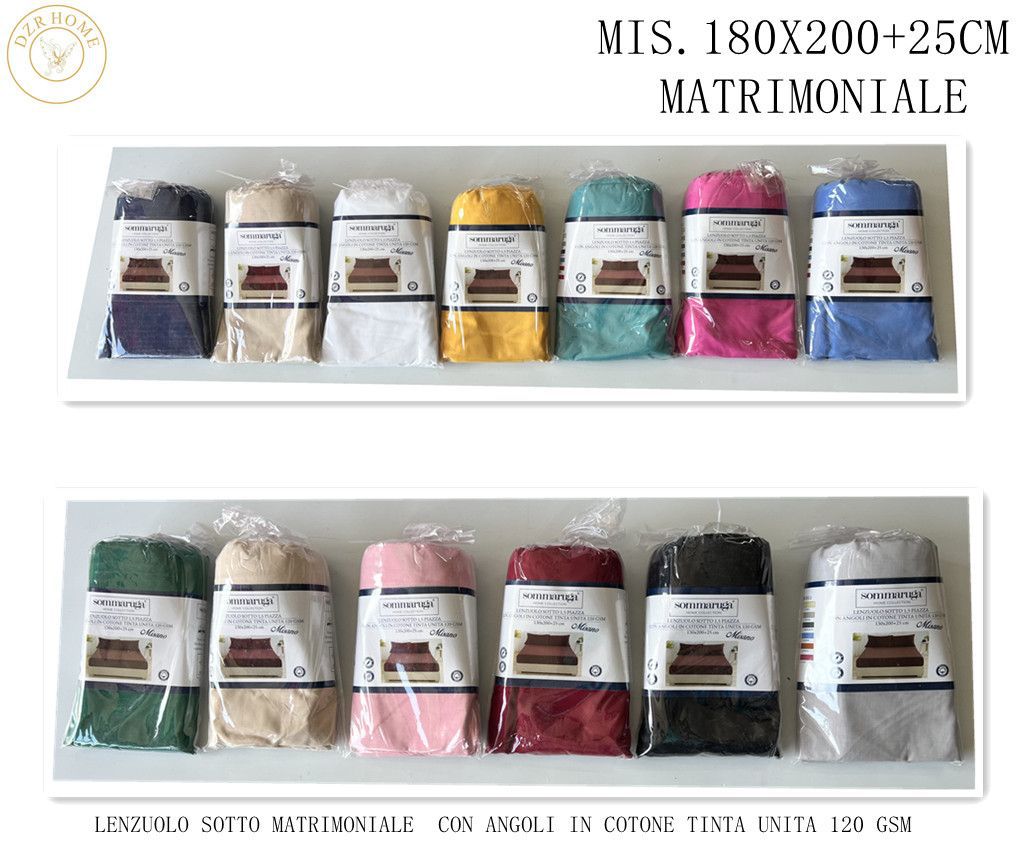 Lenzuolo con angoli Misano in cotone 120 GSM