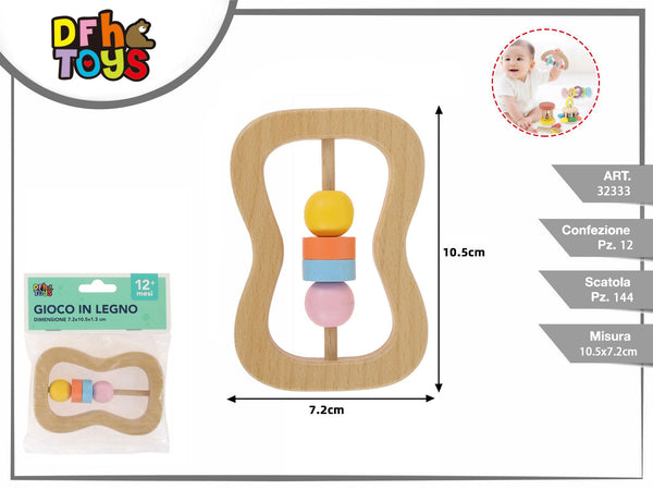 Sonaglio in legno con forme colorate