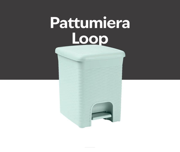 VECA PATTUMIERA LOOP 16L 27X32XH34CM PLASTICA AZZURRA PASTELLO