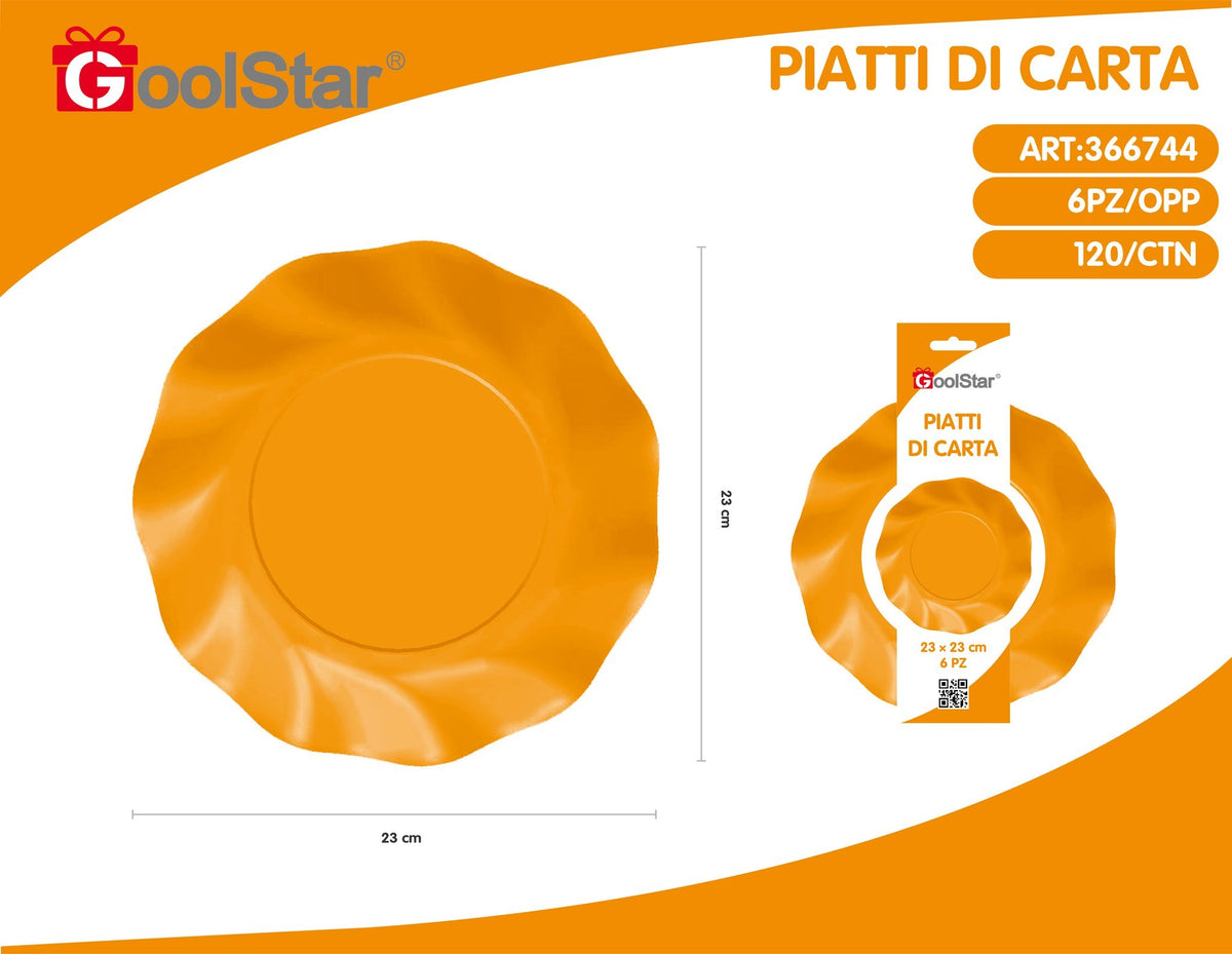 Piatti in carta a forma di fiore, 9 pollici
