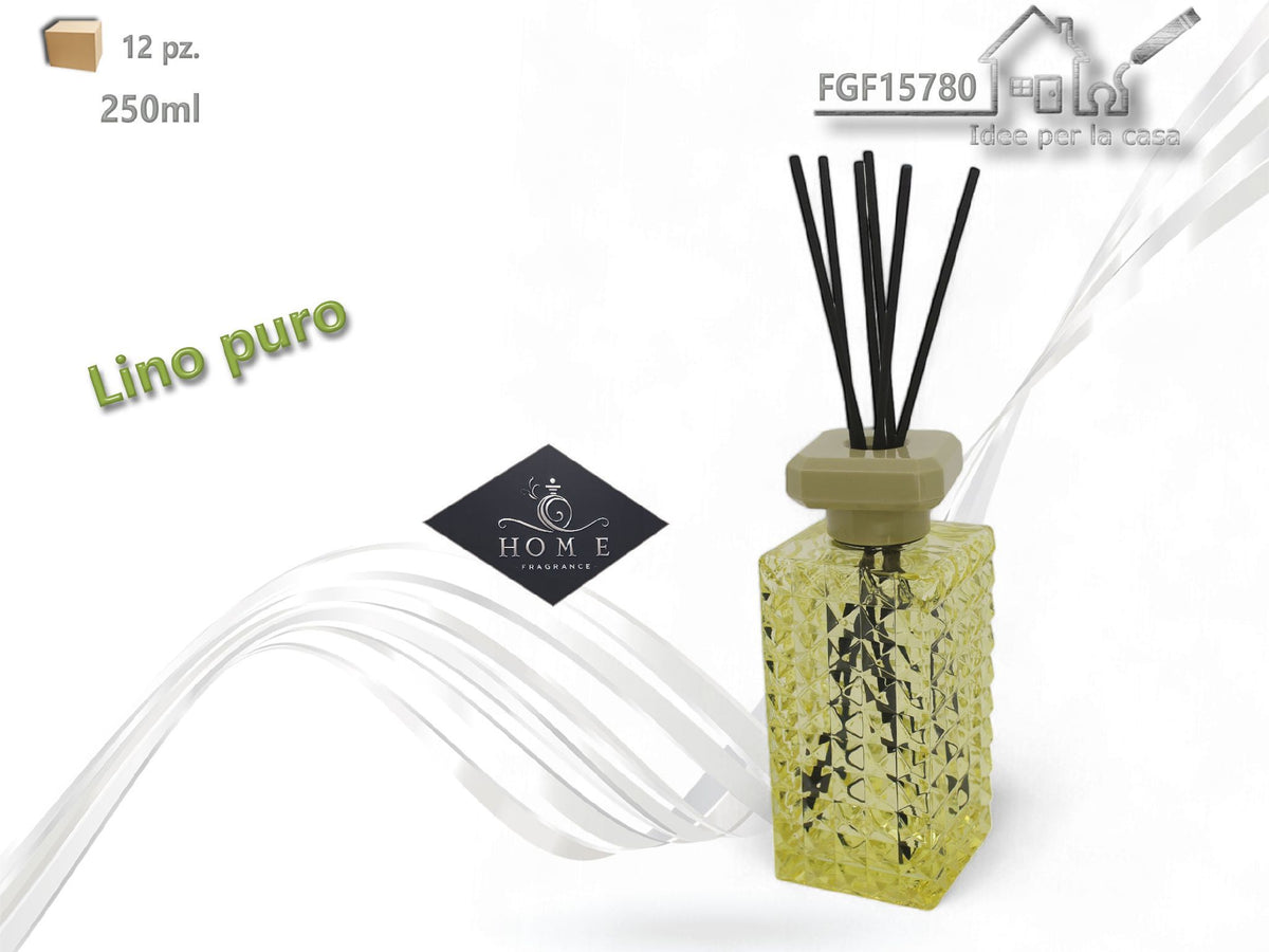 Profumatore ambiente a bastoncini Lino puro 250 ml