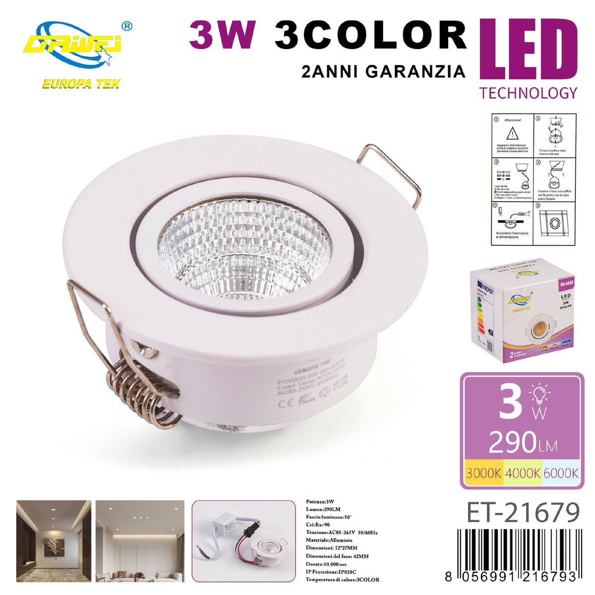Faretto da soffitto