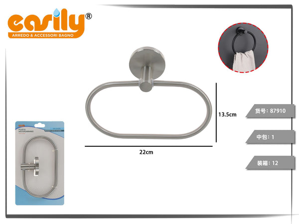 Anello portasciugamani ovale con base piatta