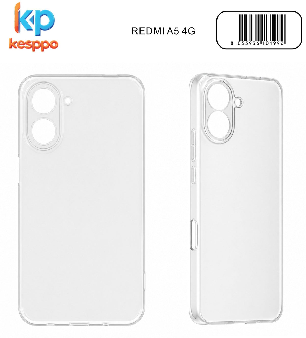 Custodia per Redmi A5 4G – trasparente, in silicone, con aperture sagomate