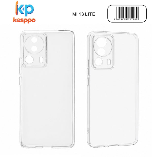 Custodia per Xiaomi 13 Lite – trasparente, in silicone, con aperture sagomate