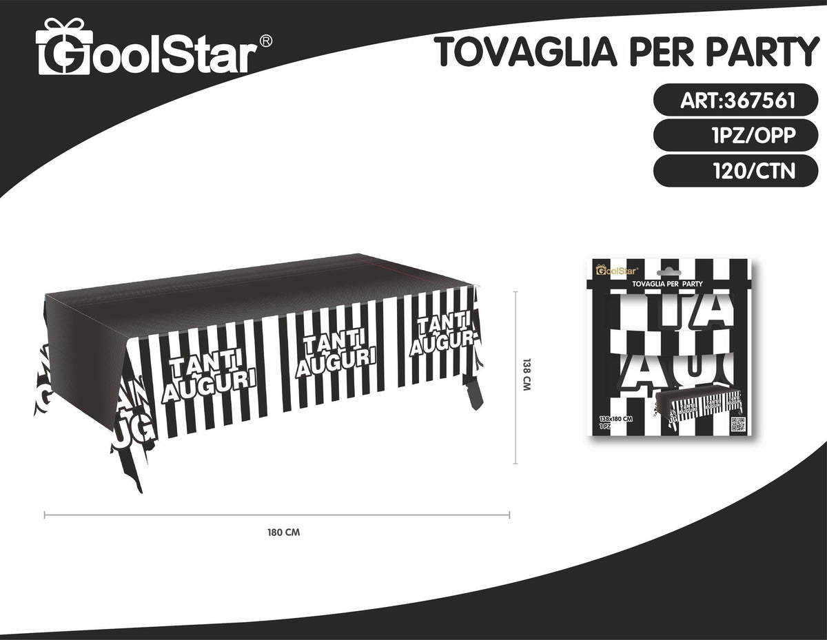 Tovaglia nero bianco