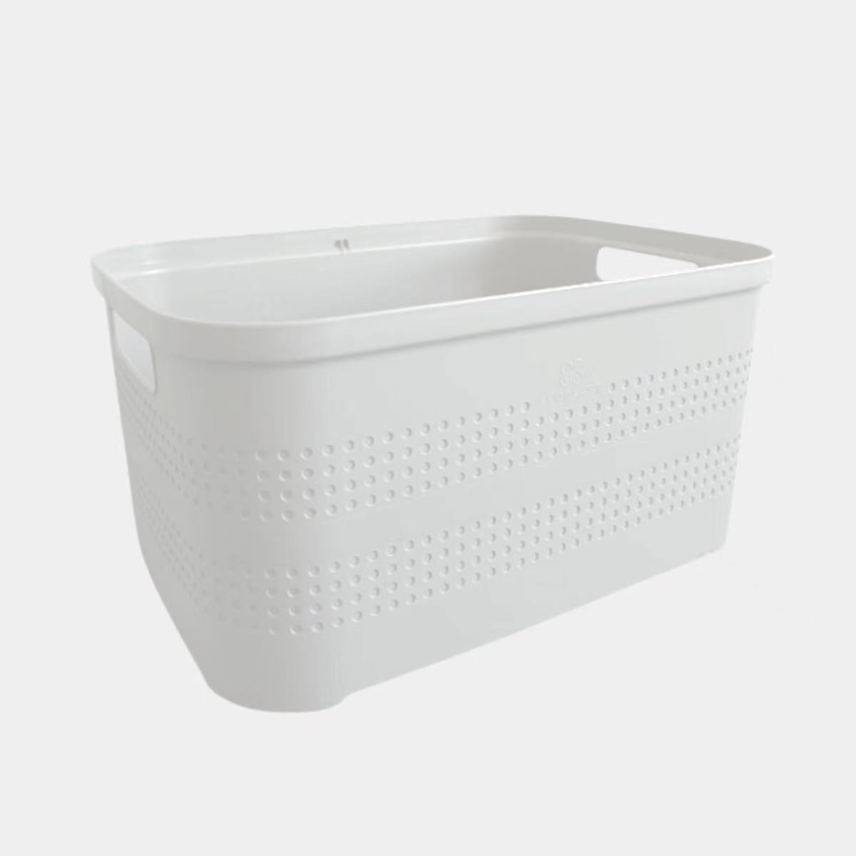ECO.CESTA PLASTICA MEDIA 37X27X18H BIANCO