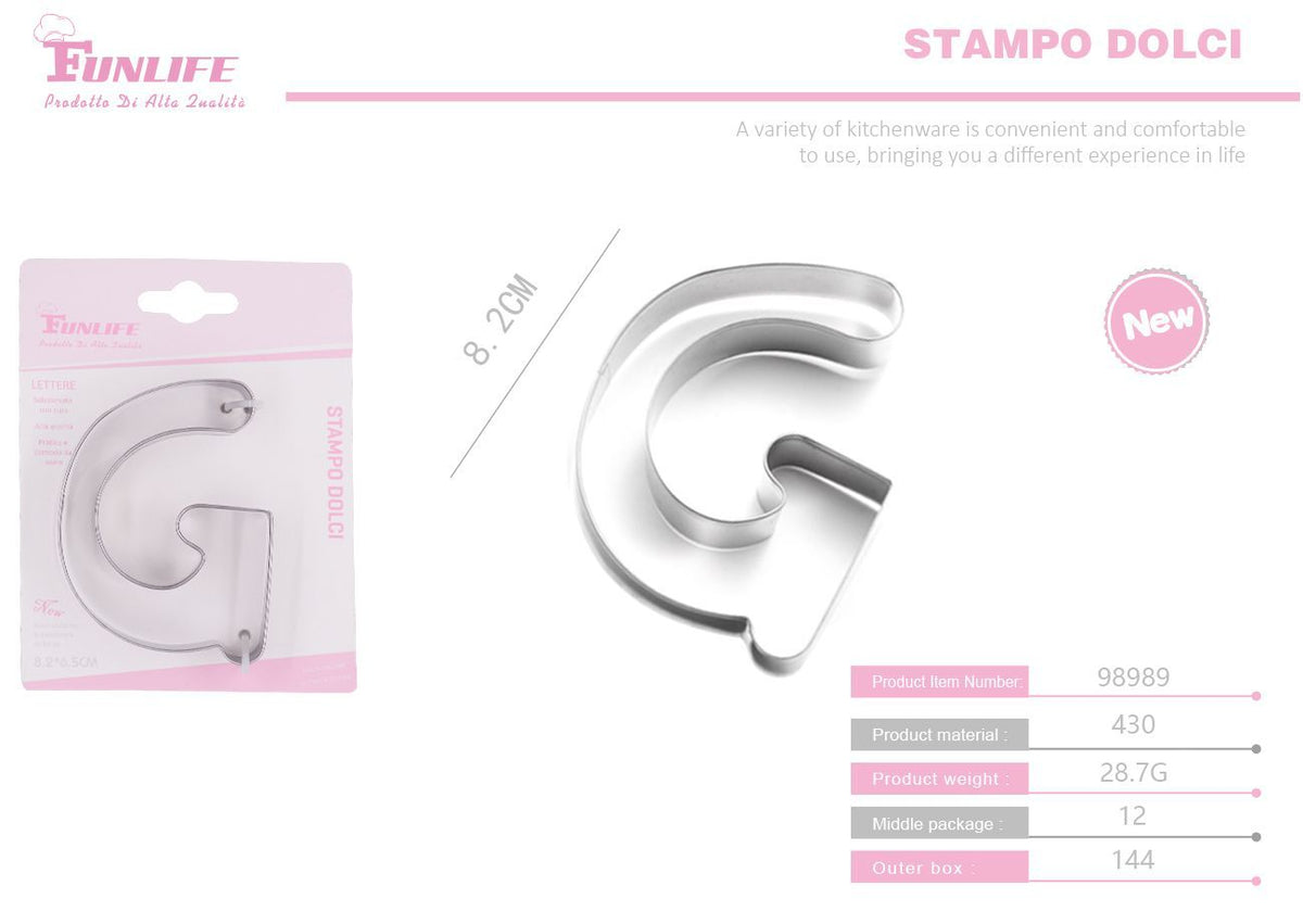Stampo per biscotti a forma di lettera G