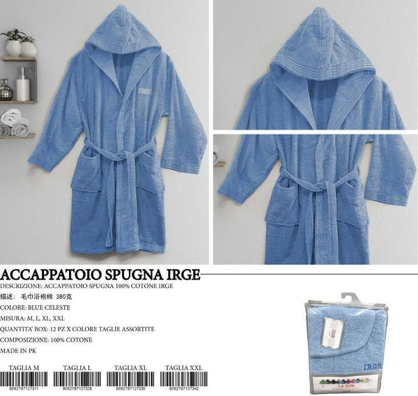 Accappatoio Irge Spugna Celeste