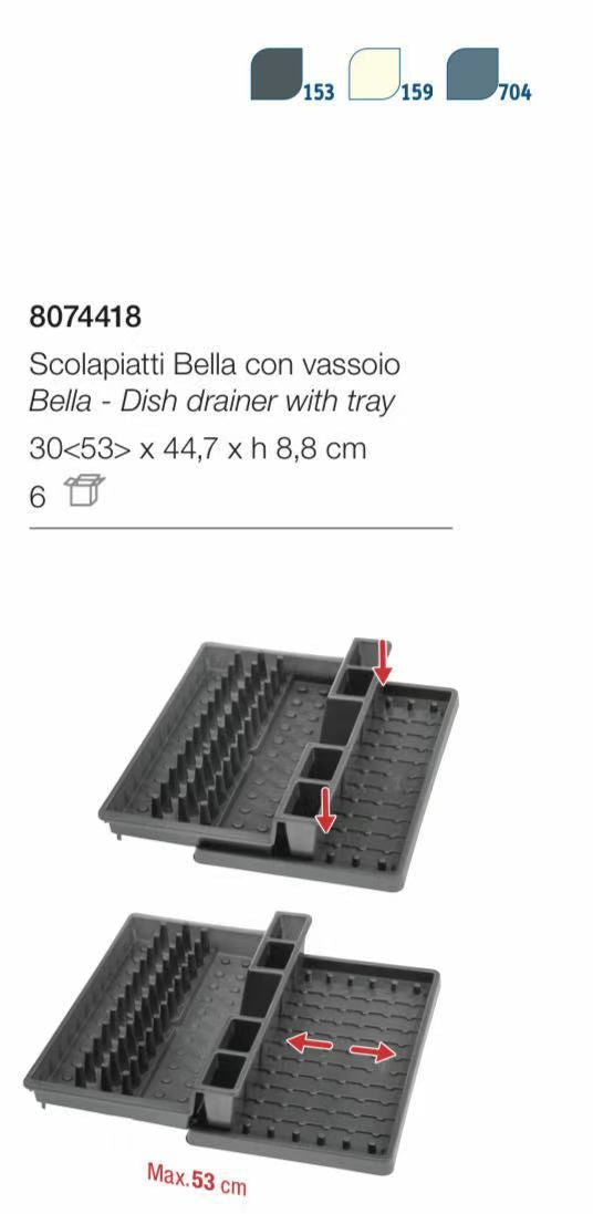 SCOLAPIATTI BELLA VASSOIO SMONTATO TONTARELLI COLORE MISTI