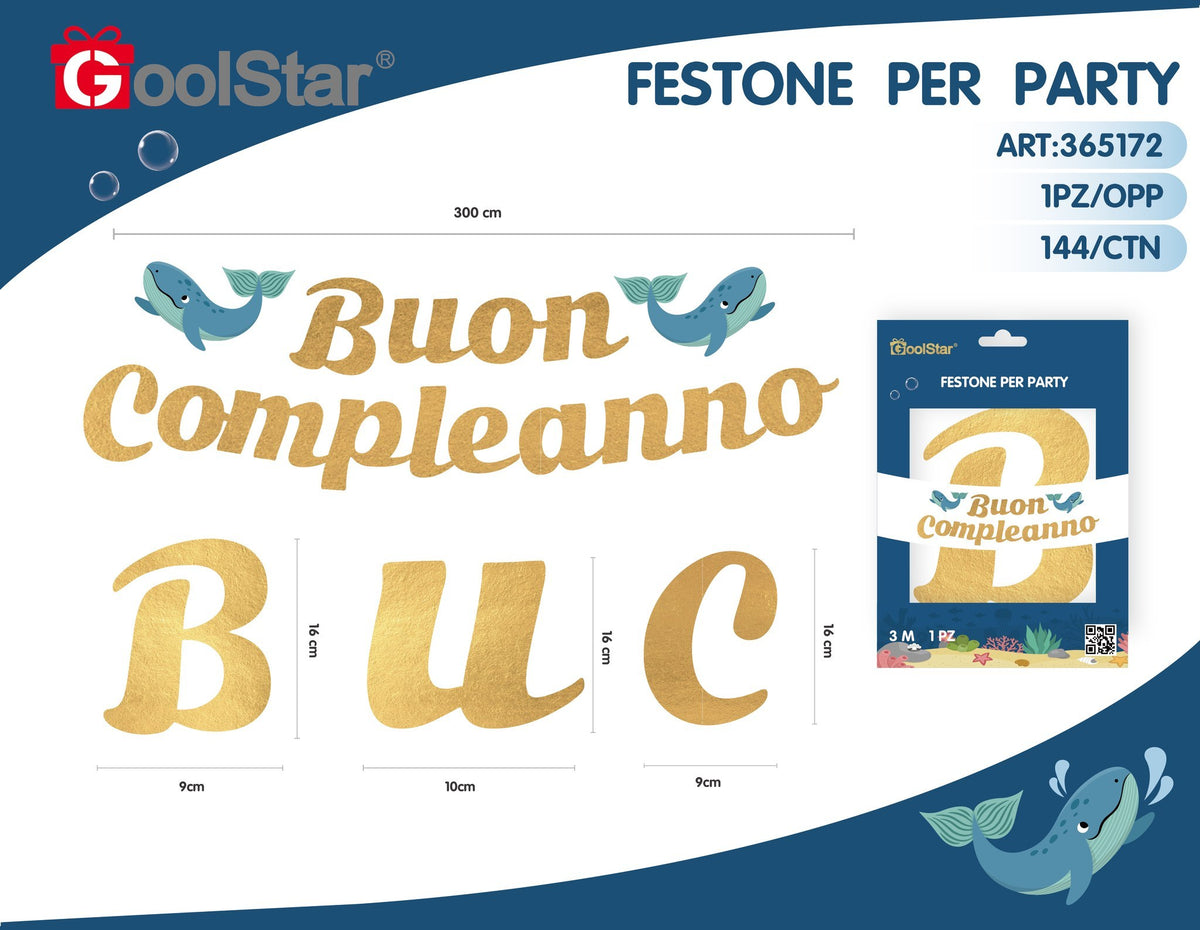 Festone per party, tema marino