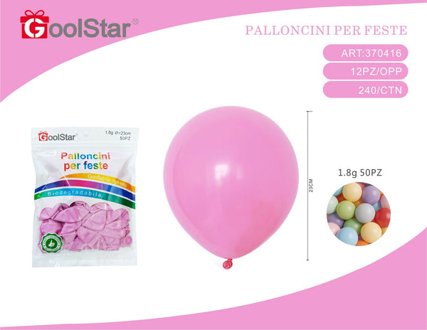 Palloncini in lattice pastello, serie 1,8 g, 50 pezzi