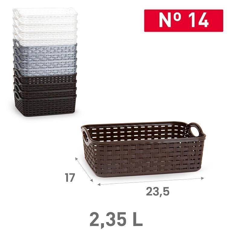 CESTA RATTAN N14 2.35LT 17X23.5CM