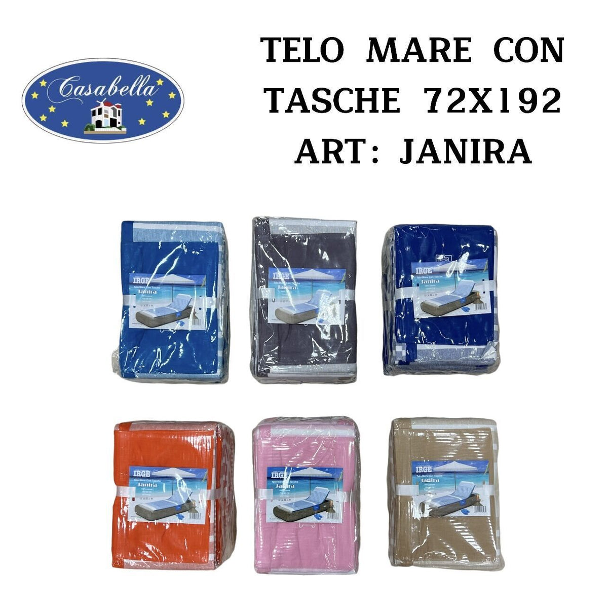 Telo Mare con Tasche 72X192