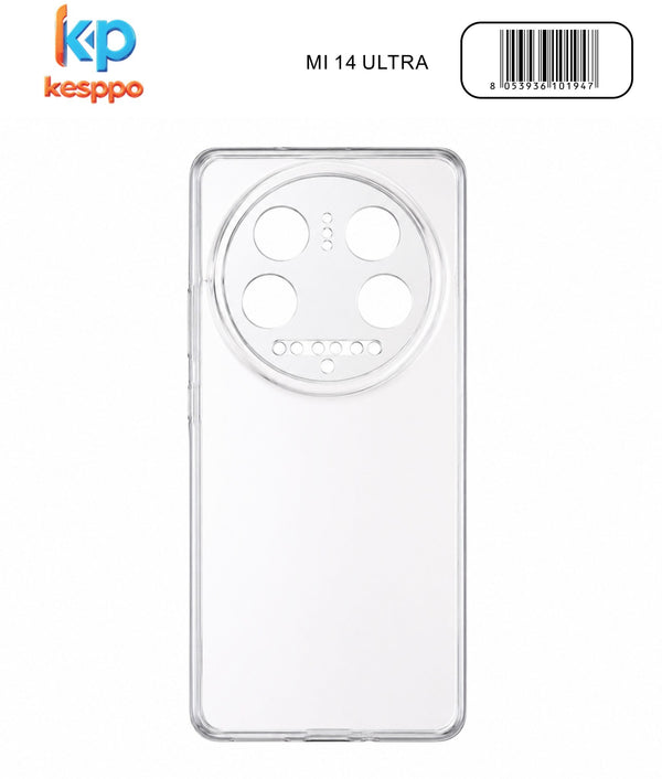 Custodia per Xiaomi 14 Ultra – trasparente, in silicone, con aperture sagomate