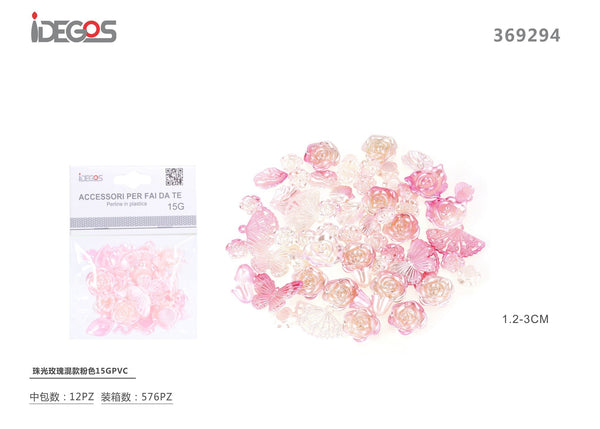 Perline decorative in plastica perlate assortite, 15 g