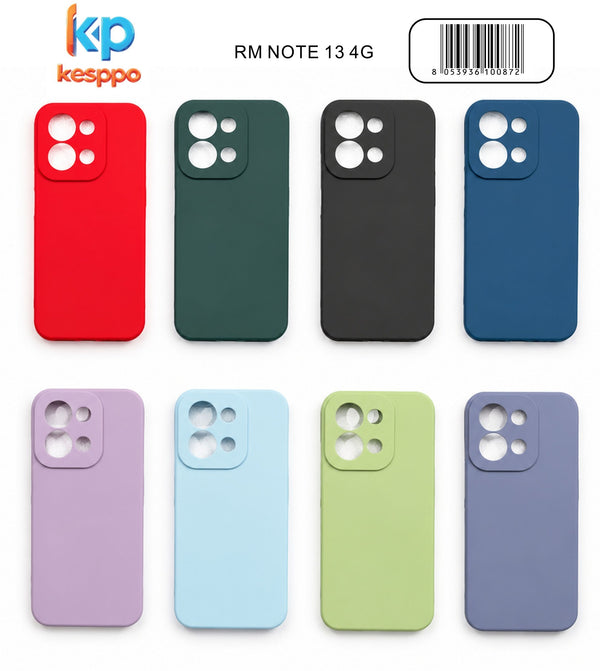 Custodia per Redmi NOTE 13 4G – a tinta unita, in silicone, con aperture sagomate