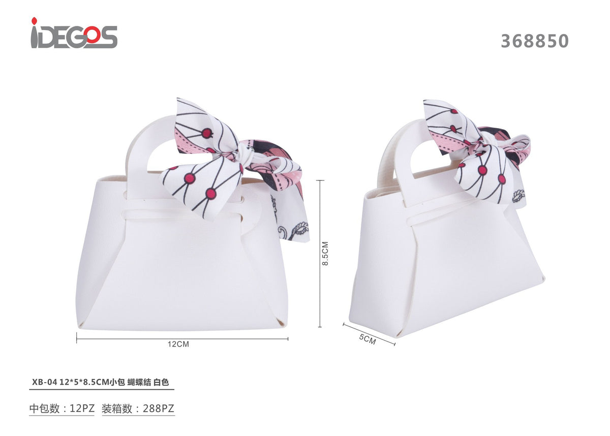 Borsetta per bomboniere con fiocco, XB-04, 12 x 5 x 8,5 cm