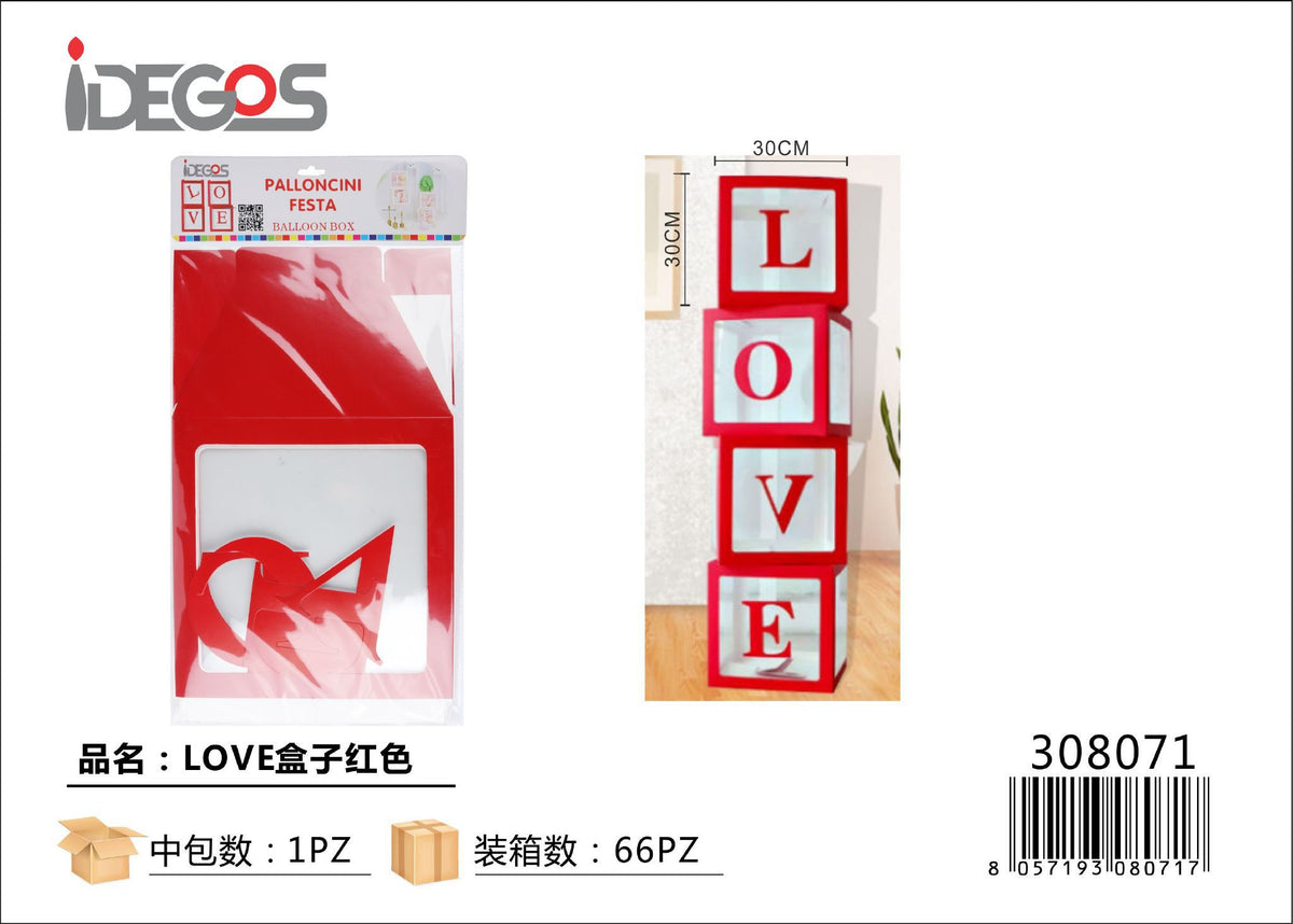 Scatole Love per palloncini