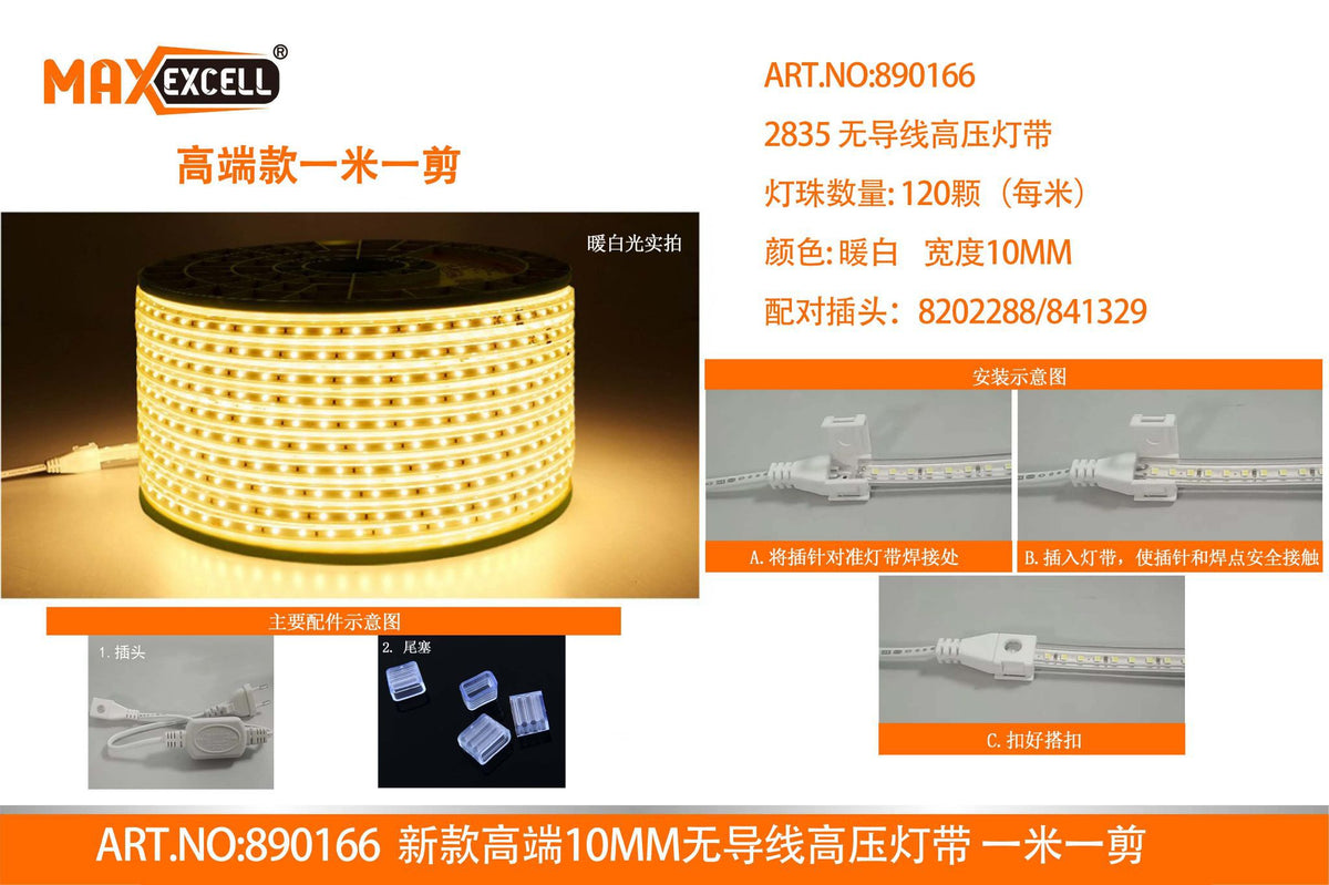 Bobina LED 100M/2835/120D/10MM/3000K/BIANCO Caldo