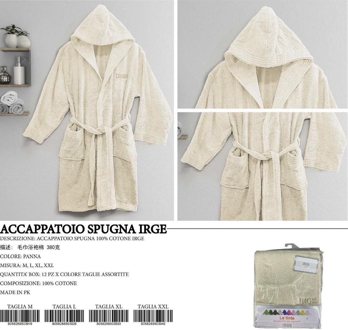 Accappatoio Irge Spugna Panna