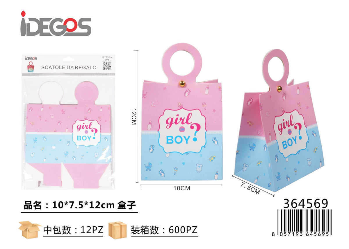 Scatolina da regalo Baby Shower, 10 x 7,5 x 12 cm