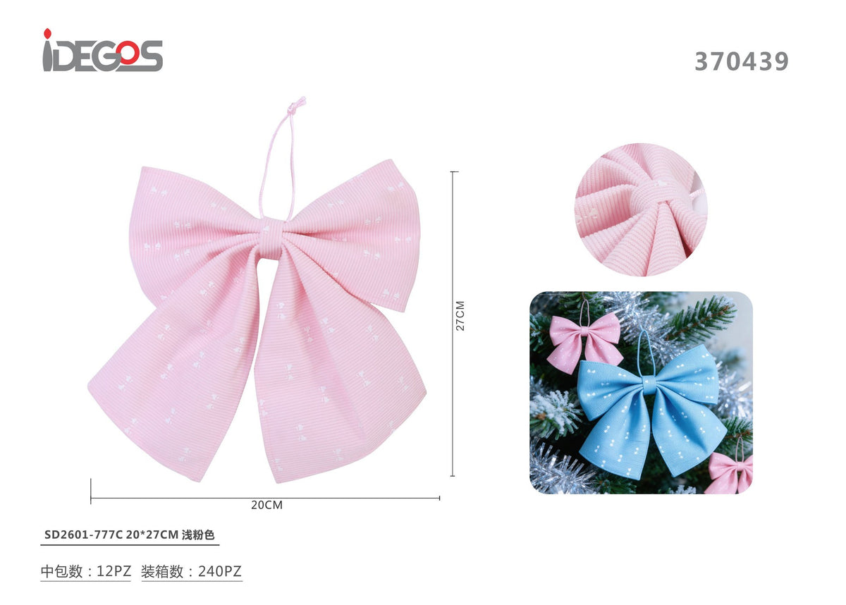 Fiocco decorativo SD2601-777C, 20 × 27 cm, rosa o celeste