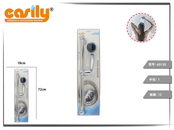 Set saliscendi doccia con portasapone ovale
