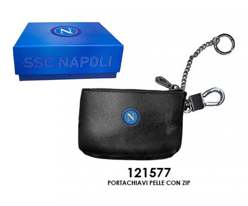 Portachiavi – PORTACHIAVI PELLE CON ZIP SSCNAPOLI 121577SSCN