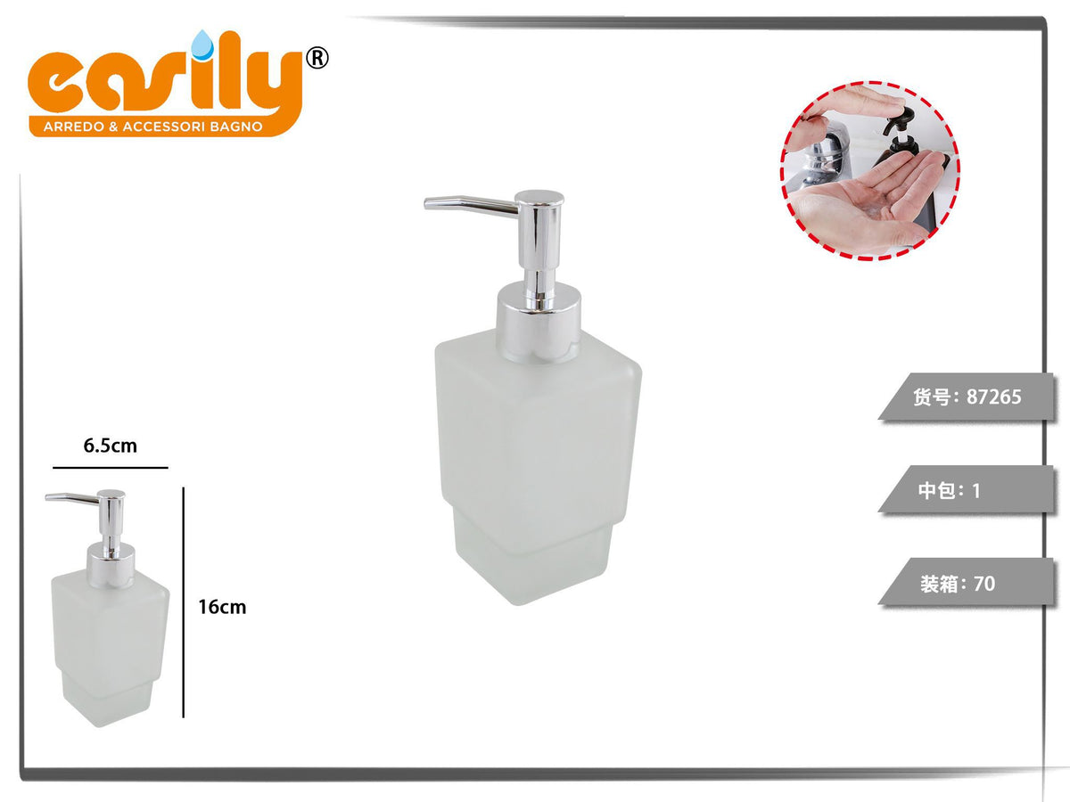 Dispenser sapone quadrato satinato