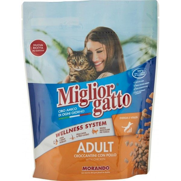 Alimenti per gatti – Migliorgatto Adult Croccantini Con Pollo 400g