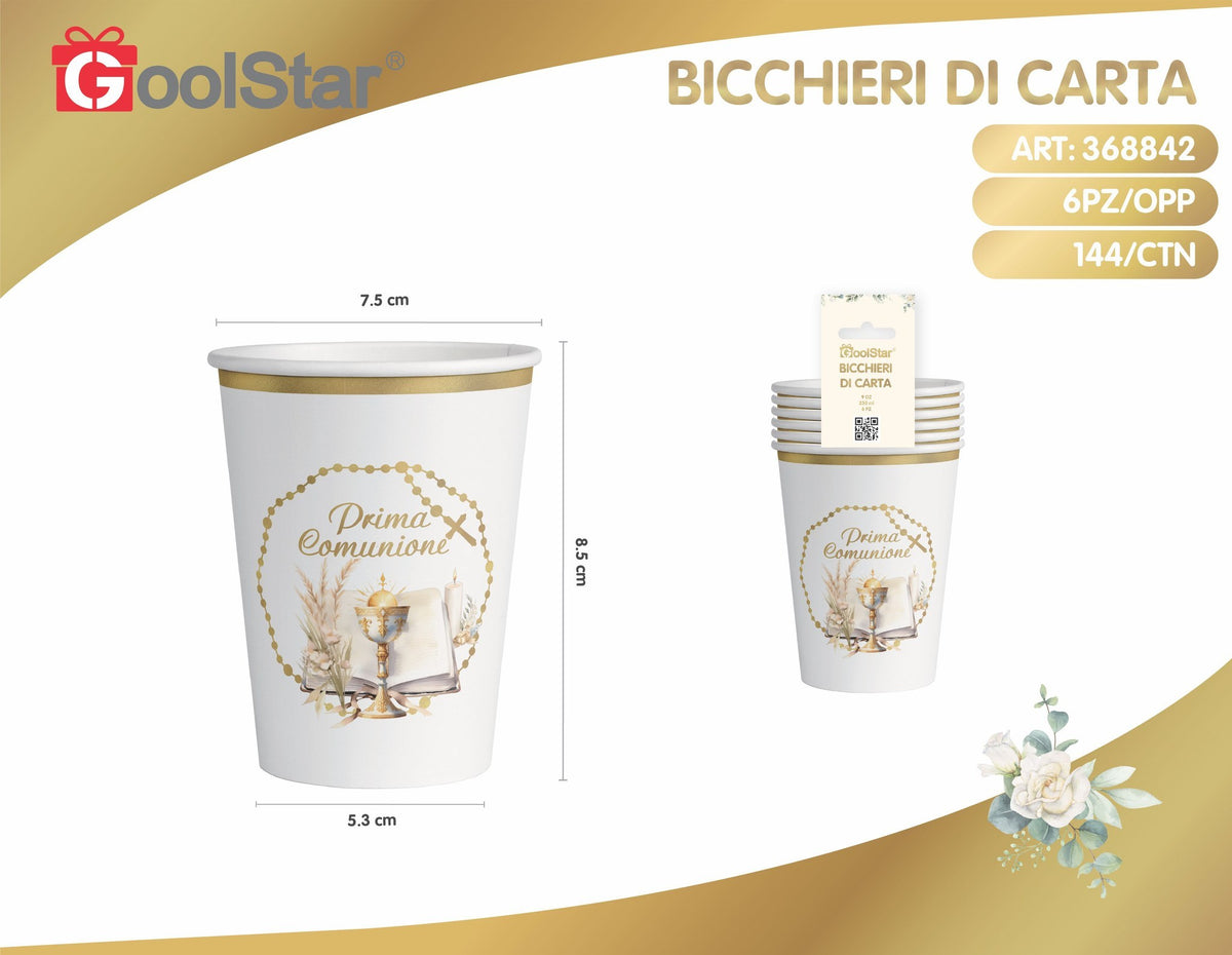 Bicchiere carta prima comunione