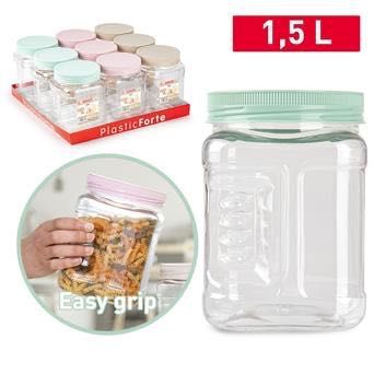 BARATTOLO MILAN PLASTICA 1.5LT 11.5X11.5X16.5CM
