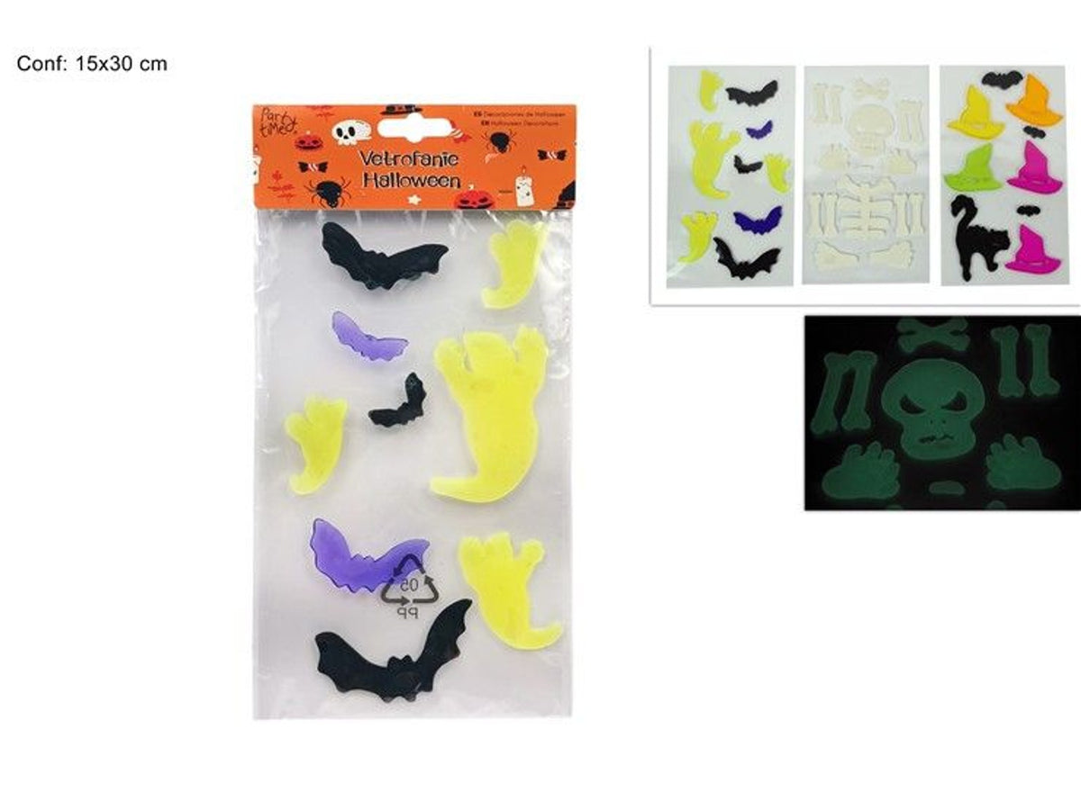 Vetrofanie Halloween fluorescenti assortite