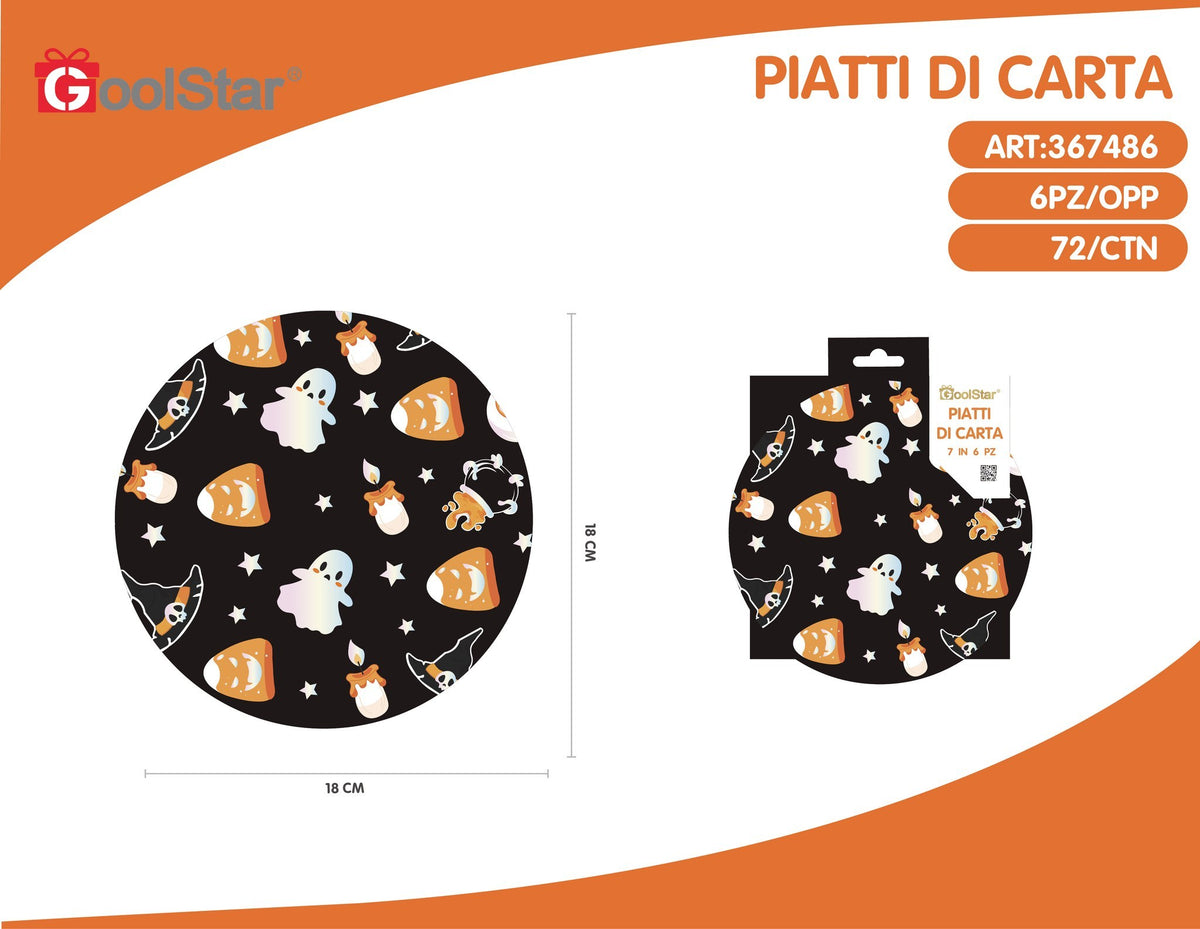 Piatto Di Carta 7p Halloween