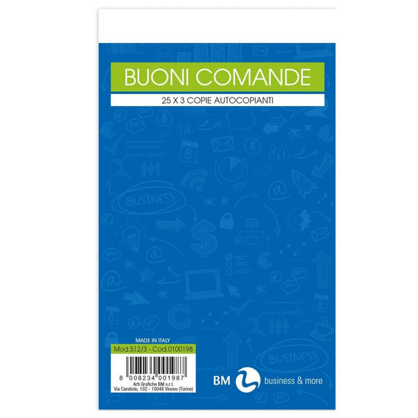 Quaderno o blocco – BLOCCO COMANDA 0100198