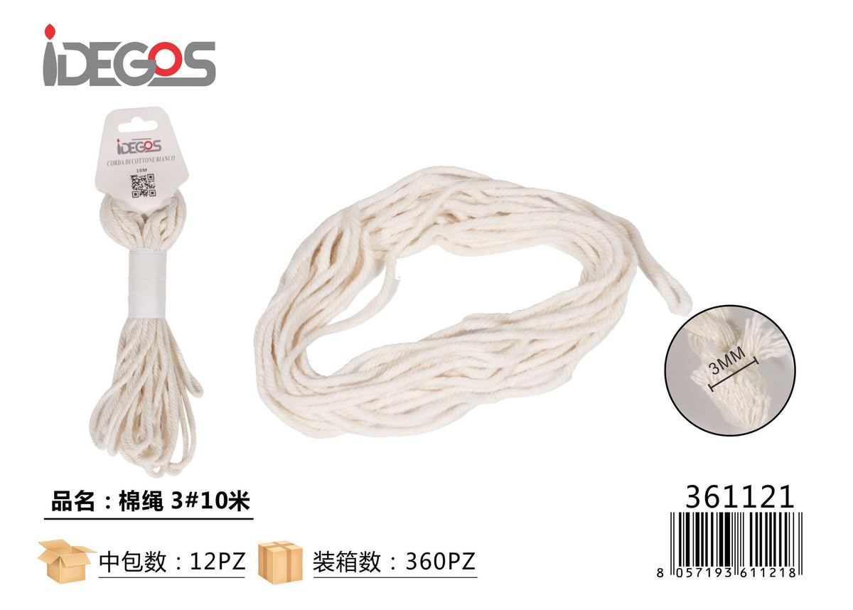 Corda di cotone bianco