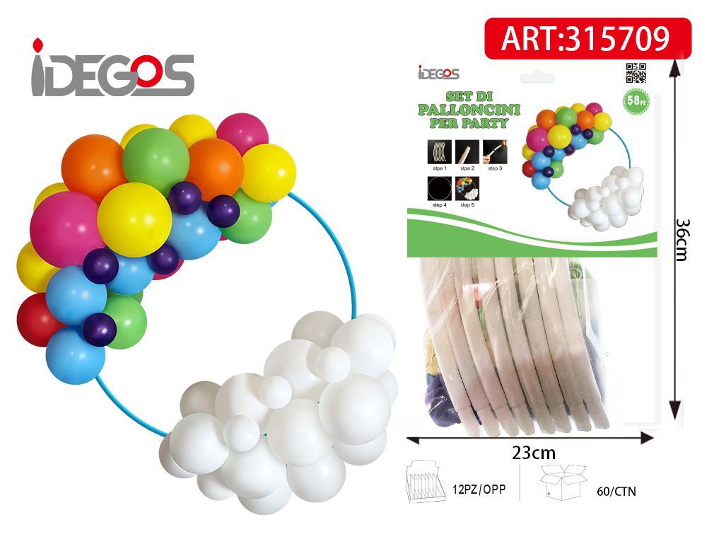 Piccola ghirlanda di palloncini Arcobaleno