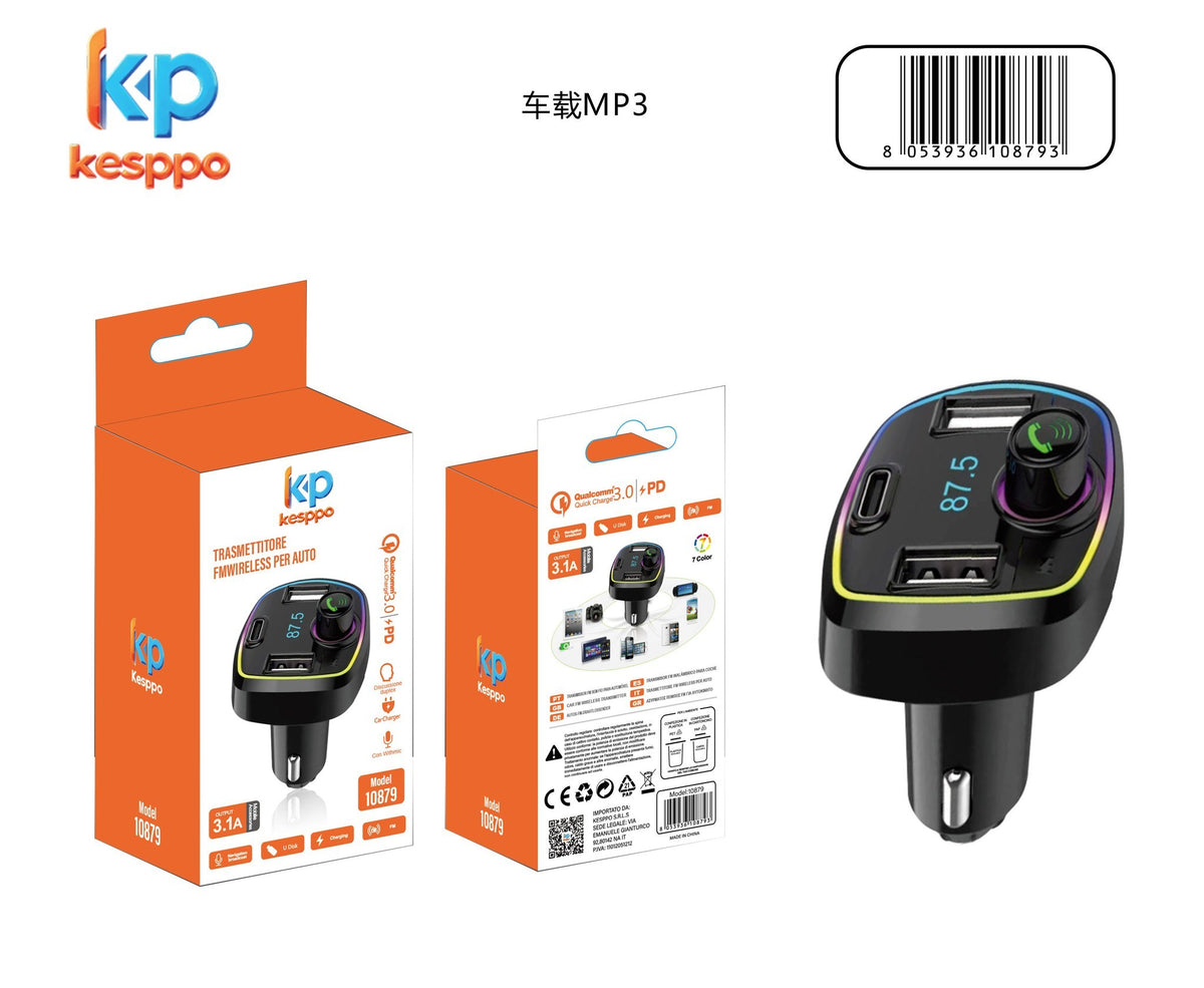 Trasmettitore FM Bluetooth auto 10879