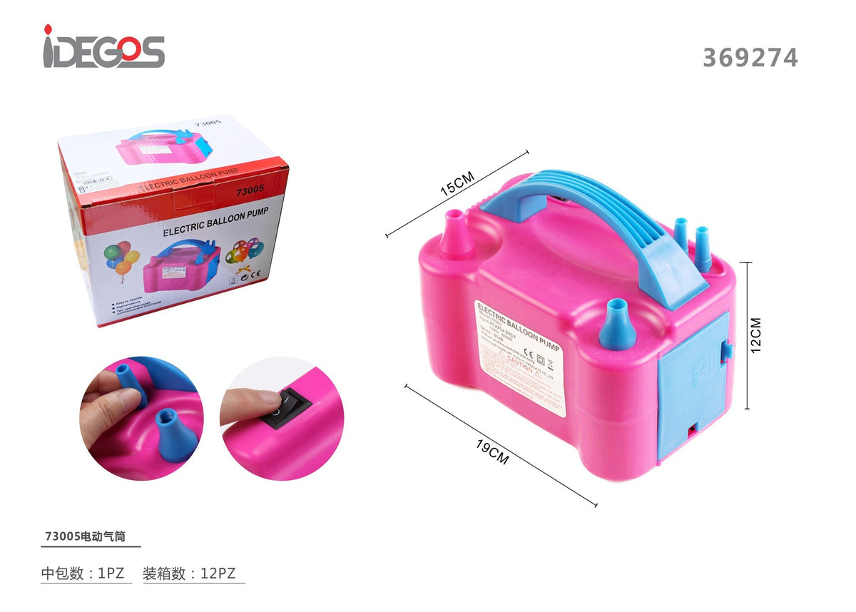 Gonfiatore elettrico per palloncini 73005, rosa