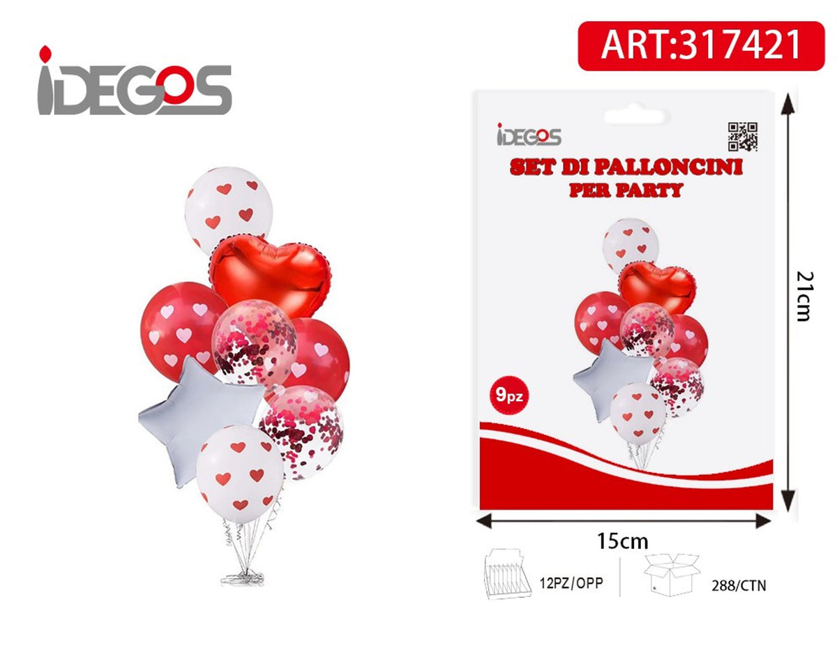 Bouquet di palloncini da tavolo per San Valentino