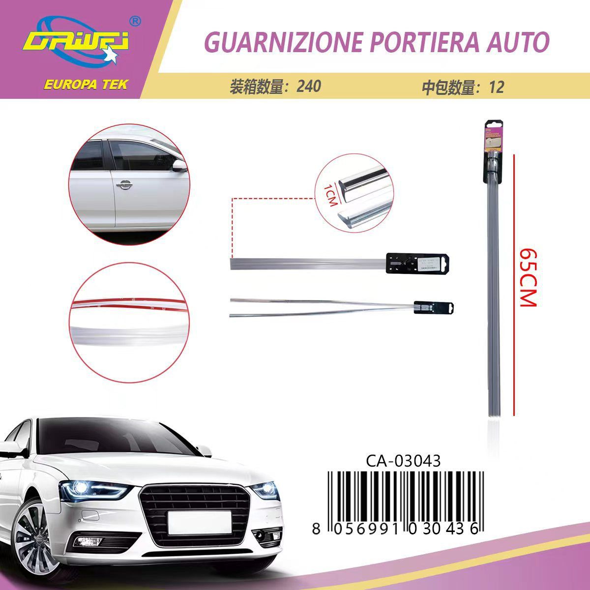 Profilo protettivo per portiera